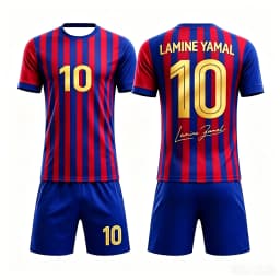 Summer # 19 Yamal AI Personality Edition Striped Striped Football Shirt Set Adult Children Fashion Casual Outdoor Sports Set