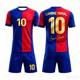 Summer # 19 Yamal AI Personality Edition Striped Striped Football Shirt Set Adult Children Fashion Casual Outdoor Sports Set