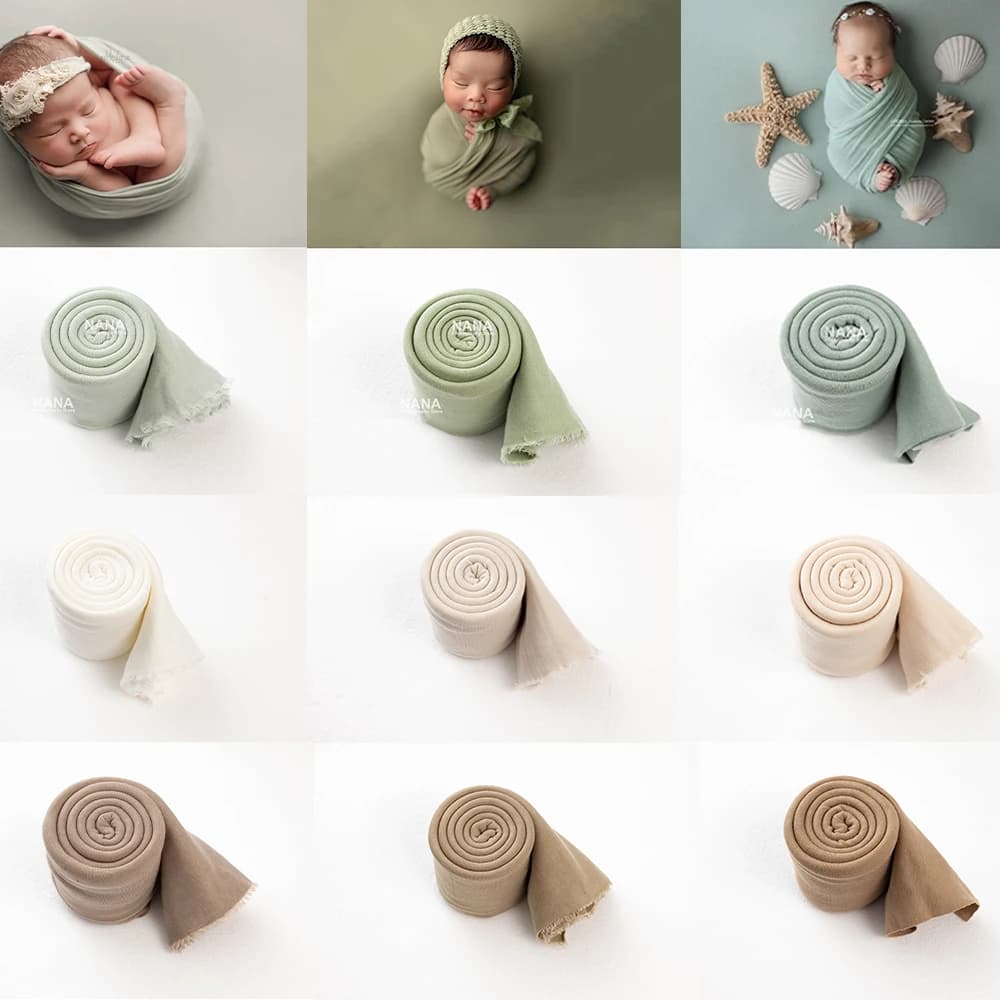 25 Colors Soft Stretch Baby Wraps Newborn Wrap Photography Props Studio Photo Shoot Background Cloth Prop Accessories 180cmx33cm