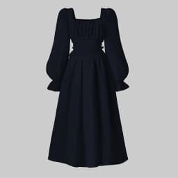 2025 Autumn New Princess Dress Solid Color White Square Collar Ruffled Long Sleeve A-Line Dress For Girls 8-12 Years Party Set