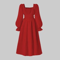 2025 Autumn New Princess Dress Solid Color White Square Collar Ruffled Long Sleeve A-Line Dress For Girls 8-12 Years Party Set
