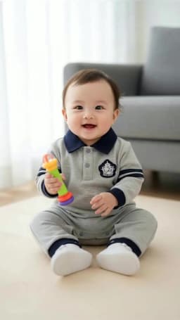 Baby Onesies, Cotton Simple Spring and Autumn Style Long-Sleeved Climbing Clothes, Boy Baby Ha Clothes Fashion Outerwear
