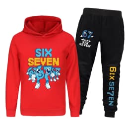 Six Seven Kids Clothes Set Cartoon Steal A Brainrot  Boys Girls Hoodie+Pants 2pcs Set Toddler  Tracksuit Children Outfits