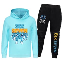 Six Seven Kids Clothes Set Cartoon Steal A Brainrot  Boys Girls Hoodie+Pants 2pcs Set Toddler  Tracksuit Children Outfits