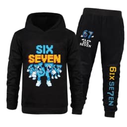 Six Seven Kids Clothes Set Cartoon Steal A Brainrot  Boys Girls Hoodie+Pants 2pcs Set Toddler  Tracksuit Children Outfits