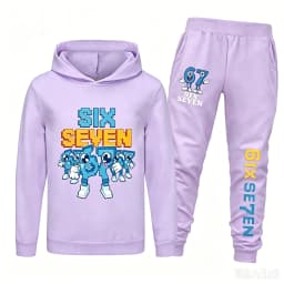 Six Seven Kids Clothes Set Cartoon Steal A Brainrot  Boys Girls Hoodie+Pants 2pcs Set Toddler  Tracksuit Children Outfits