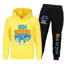 Six Seven Kids Clothes Set Cartoon Steal A Brainrot  Boys Girls Hoodie+Pants 2pcs Set Toddler  Tracksuit Children Outfits