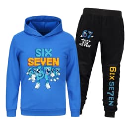 Six Seven Kids Clothes Set Cartoon Steal A Brainrot  Boys Girls Hoodie+Pants 2pcs Set Toddler  Tracksuit Children Outfits