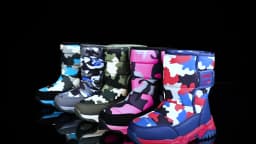 2024 Winter Children Shoes Plush Waterproof Fabric Non-Slip Girl Shoes Rubber Sole Snow Boots Fashion Warm Outdoor Boots