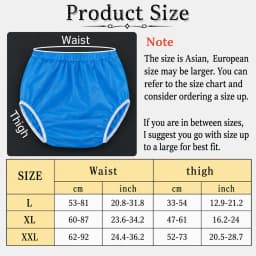 1Piece Hot Soft Silent Reusable Washable Adult Household Protective Underpants Adjustable Flexible Elastic Waistband For Body