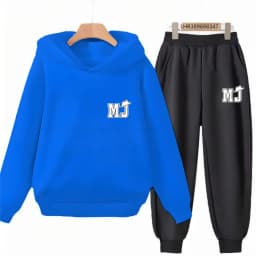 Children's Hoodie+Pants Suit Black 3-12 Years Girl Sweatshirt Sets Boys Pants Suits Michael Jackson Printing Autumn Clothing