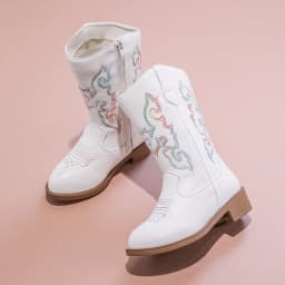 PU Cowboy Ankle Boots for Girls New Autumn Winter Kids Mid-calf Boots Non-slip Side Zip Simple Retro Kids Casual Boots