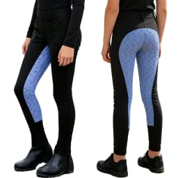 Kids Boys Girls Equestrian Training Performance Pants Horse Riding Trousers Anti-slip Full Seat Breeches Leggings with Pockets