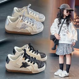 Girls' Shoes 2026 Spring New Casual Versatile Little Girls Star Sneakers Spring and Autumn Children's Sports Kids Shoes