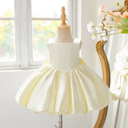 Girl Bow Ball Gown Pageant Newborn Host Formal Toddler First Birthday Cocktail Party Princess Baptism Frock