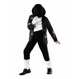 Boys Celebrity Cosplay Costume Set Sequin Jacket Pants With Accessories Kids Carnival Birthday Hip Hop Performance Outfit