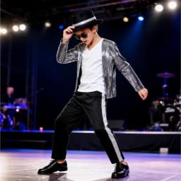 Boys Celebrity Cosplay Costume Set Sequin Jacket Pants With Accessories Kids Carnival Birthday Hip Hop Performance Outfit