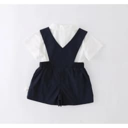 Baby Boys Gentleman 2pcs Overalls Set Bow Tie White Shirt+Suspender Shorts 1st Birthday Outfits Kids Handsome Suit