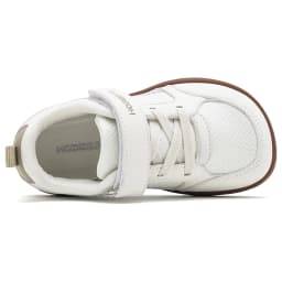 HOBIBEAR Toddler Kids Wide Toe Shoes Hook-Loop Minimalist Sneakers Lightweight Artificial Leather Mesh Walking Shoes