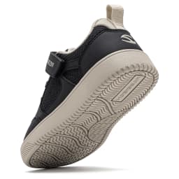 HOBIBEAR Toddler Kids Wide Toe Shoes Hook-Loop Minimalist Sneakers Lightweight Artificial Leather Mesh Walking Shoes