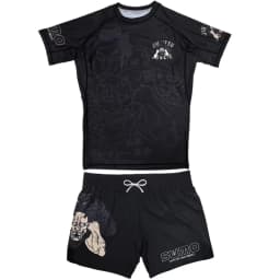 2026 New Japanese Sumo Hannya Demon Theme Fighting Set Unisex Sweat-wicking and Breathable, Short-sleeved + Shorts Set Kids