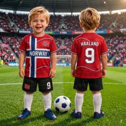 2026 Special NO.9 HAALAND Football Jersey Shorts Set Women Men Norway Fans Shirt and Shorts Summer Kids 2 Piece Set
