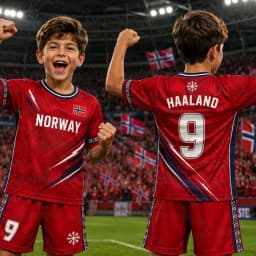2026 Special NO.9 HAALAND Football Jersey Shorts Set Women Men Norway Fans Shirt and Shorts Summer Kids 2 Piece Set