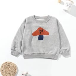 Korean INS 2024 Children's Autumn Winter Long Sleeve O-Neck Sweatshirt Cute Tops for Girls And Boys Baby Sweaters Kids Clothing