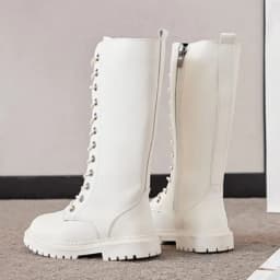 Girls Long Boots Children Knee-High Fashion Motorcycle Boots Rubber Soft Platform for Princess Kids High Boots Classic Winter