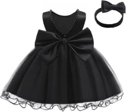Baby Dresses Girl 1st Birthday Party Backless Embroidery Elegant Big Bow Wedding White Tutu Gown Girls Christening Costume