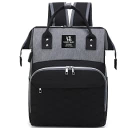 Multifunctional Large Capacity Diaper Backpack with Changing Mat - Hanging Stroller Organizer for Mom & Baby