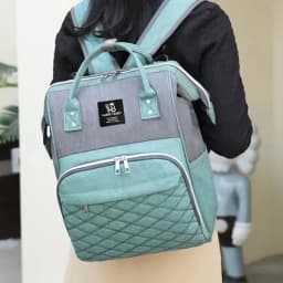 Multifunctional Large Capacity Diaper Backpack with Changing Mat - Hanging Stroller Organizer for Mom & Baby