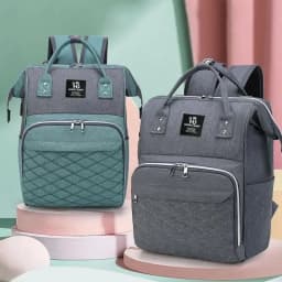 Multifunctional Large Capacity Diaper Backpack with Changing Mat - Hanging Stroller Organizer for Mom & Baby