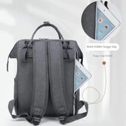 Multifunctional Large Capacity Diaper Backpack with Changing Mat - Hanging Stroller Organizer for Mom & Baby
