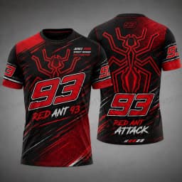 2026 New Summer Men 93 Red Ant Moto Racing Factory Team AI Design Jersey Short Sleeve T Shirt Fan Adult/Kids Top