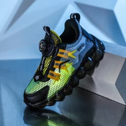 Parent-Child Shoes Women's New Autumn Thick-Soled Running Rotary Buckle Children Sports Casual Shoes for Girls and Boys