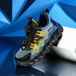 Parent-Child Shoes Women's New Autumn Thick-Soled Running Rotary Buckle Children Sports Casual Shoes for Girls and Boys