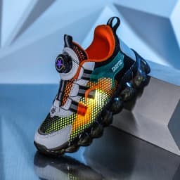 Parent-Child Shoes Women's New Autumn Thick-Soled Running Rotary Buckle Children Sports Casual Shoes for Girls and Boys