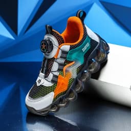 Parent-Child Shoes Women's New Autumn Thick-Soled Running Rotary Buckle Children Sports Casual Shoes for Girls and Boys