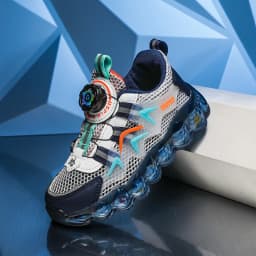 Parent-Child Shoes Women's New Autumn Thick-Soled Running Rotary Buckle Children Sports Casual Shoes for Girls and Boys
