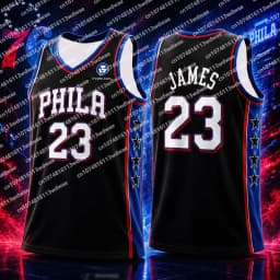 2026 New James 23 Philadelphia Basketball Jersey Mesh Sleeveless Men Retro Sports Fan Uniform Vintage Streetwear KID Tank Top