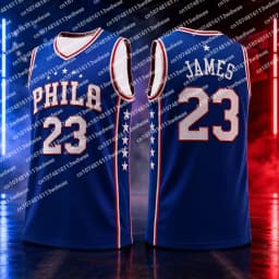 2026 New James 23 Philadelphia Basketball Jersey Mesh Sleeveless Men Retro Sports Fan Uniform Vintage Streetwear KID Tank Top