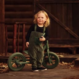 Velour Set with Polar Fleece Pocket Family Clothing Dress Top and Romper Overall Suspender Children Green Elegant Bust Shrink