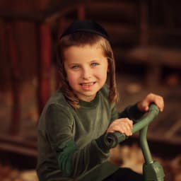 Velour Set with Polar Fleece Pocket Family Clothing Dress Top and Romper Overall Suspender Children Green Elegant Bust Shrink