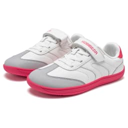 HOBIBEAR Big Kids Barefoot Shoe Wide Toe Hook Loop Sneaker Artificial Leather Non-Slip Zero Drop Lightweight Comfort Shoe