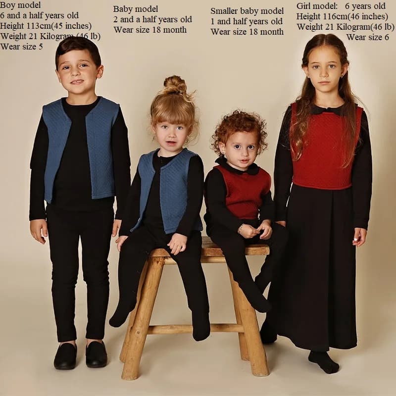 AA-New Arrivals Winter Shabbos Robe Boy and Girls Family Clothing Set baby Footie Cotton Spandex and Outer Warm sandwich Layer