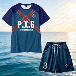 2026 Kid Anime Blue Lock P.X.G Football Cosplay Jersey Football Uniform T Shirts Shorts Sportwear Outfit Fashion 2 PCS Sets