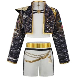 3PS Children's Girls Dance Performance Set Carnival Cosplay Costume Set Halloween Party Set Carnival Costumes 3-10 Years Old