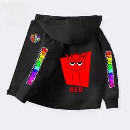 Sprunki Zipper Hoodies for Children Incredibox Anime Figures Girl Sweatshirt Kids Spring Autumn Pullover Gift Boys Clothes 4-14Y