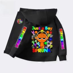 Sprunki Zipper Hoodies for Children Incredibox Anime Figures Girl Sweatshirt Kids Spring Autumn Pullover Gift Boys Clothes 4-14Y